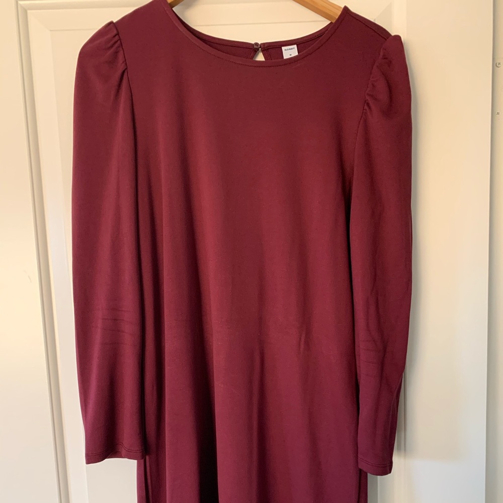 Old Navy medium sheath dress shirred sleeve New - Picture 2 of 2